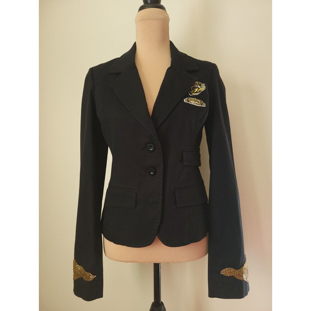 Women's G-Unit Suit Jacket Gold/Beaded Patch Work Size Medium